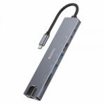 YESIDO Hub USB-C Yesido HB27, 8in1, Gri - gsmboutique