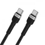 WZK Cablu Date si Incarcare USB-C - USB-C WZK WNBCC2, 65W, 2m, Negru - gsmboutique