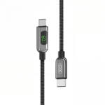 XO Design Cablu Date si Incarcare USB-C - USB-C XO Design NB-Q203B Display, 60W, 1m, Negru - gsmboutique