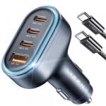 Lisen Incarcator Auto Cu Cablu USB-C Lisen, 101W, 3.25A, 1 x USB-A - 3 x USB-C, Negru YL0223120021 - gsmboutique
