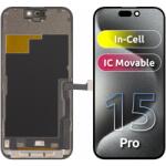 ZY Display cu Touchscreen ZY pentru Apple iPhone 15 Pro, cu Rama, Versiune LCD In-Cell IC Movable, Negru - gsmboutique