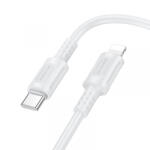 BOROFONE Cablu Date si Incarcare USB-C - Lightning Borofone BX111 Feliz, 27W, 1m, Alb - gsmboutique
