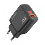 Techsuit Incarcator Retea Techsuit CH1 Duonix, 30W, 3A, 1 x USB-A - 1 x USB-C, Negru - gsmboutique