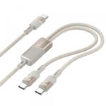 hoco. Cablu Date si Incarcare USB-C - 2 x USB-C HOCO U139 2in1, 100W, 1.2m, Auriu - gsmboutique