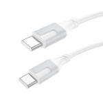 BOROFONE Cablu Date si Incarcare USB-C - USB-C Borofone BX101 Creator, 60W, 1m, Alb - gsmboutique