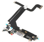 Aftermarket Banda cu Conector Incarcare - Microfon Apple iPhone 14 Pro Max, Argintiu
