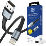 3mk Protection Cablu Date si Incarcare USB-A - Lightning 3MK Hyper N, 12W, 1m, Negru - gsmboutique