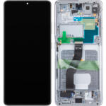 Samsung Display cu Touchscreen Samsung Galaxy S21 Ultra 5G G998, cu Rama, Argintiu, Service Pack GH82-26035B (GH82-26039B)