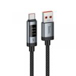 hoco. Cablu Date si Incarcare USB-A - USB-C HOCO Display U148, 100W, 1.2m, Negru - gsmboutique