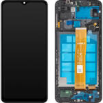 MP Display cu Touchscreen MP compatibil cu Samsung Galaxy A12 A125 / A12 Nacho A127, cu Rama, Negru - gsmboutique
