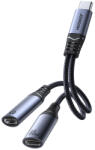 JOYROOM Adaptor Audio USB-C - 2 x USB-C Joyroom SY-C03, Negru