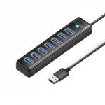 ORICO Hub USB Orico PW7U-U3, 7 x USB-A 3.0 - 1 x USB-C, Negru - gsmboutique