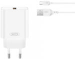 XO Incarcator Retea Cu Cablu microUSB XO Design CE33, 18W, 3A, 1 x USB-A, Alb - gsmboutique