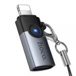 hoco. Adaptor Date si Incarcare USB-C - Lightning HOCO UA46A, Gri