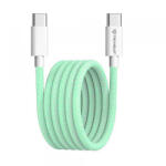 Techsuit Cablu Date si Incarcare USB-C - USB-C Techsuit PCB114D, 60W, 1m, Verde - gsmboutique