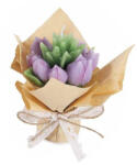 Decorer Lumanare tip buchet Lalele mov 9, 5x7, 5x12 H (A14.16.39B)