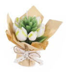 Decorer Lumanare tip buchet Lalele albe 9, 5x7, 5x12 H (A14.16.39D)