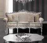 Settimo Canapea clasica 3 locuri Rossini din lemn 197 cm, tapitata, in stil baroc italian (EU426) Canapea