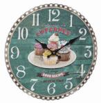TFA Ceas analog de perete din MDF, design VINTAGE, CupCakes, TFA 60.3045. 13 (AB-60.3045.13)