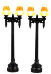  Lemax candy corn street light, set of 2, b/o (4.5v Spooky Town 2023
