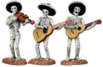  Lemax skeleton mariachi band, s/3 Spooky Town 2011