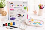 Alinturi Atelier Kit Creativ , Tavita Ovala Ceramica cu Suport Foto Inimioara pentru Pictat