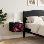 vidaXL Noptiera suspendata KIEL 2 buc. Stejar Negru 36 x 33 x 25 cm GartenMobel Dekor (8007488)