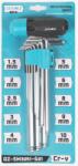 Detoolz Set chei imbus Detoolz 10 piese cu maner T, otel Cr-V, 1.5-10 mm (DZ-SM3051-G01)