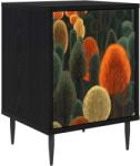 vidaXL Dulap de noapte ZAANDAM Stejar Negru 36 x 33 x 51 cm GartenMobel Dekor (8007251)