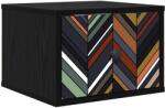 vidaXL Noptiera suspendata OMMEN Stejar Negru 36 x 33 x 25 cm GartenMobel Dekor (8007471)