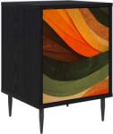 vidaXL Dulap de noapte BONN Stejar Negru 36 x 33 x 51 cm GartenMobel Dekor (8007253)