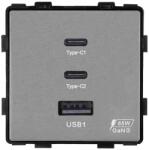 Luxion Modul Priza Fast Charge 65W - USB-A + 2 x USB-C LUXION SmartElectro IntelligentHouse (LX-MP65GY)