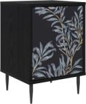 vidaXL Dulap de noapte DOKKUM Stejar Negru 36 x 33 x 51 cm GartenMobel Dekor (8007245)