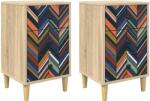 vidaXL Dulap de noapte OMMEN 2 buc. Stejar Sonoma 36 x 33 x 60 cm GartenMobel Dekor (8007290)