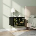 vidaXL Noptiera suspendata RHENEN 2 buc. Stejar Negru 36 x 33 x 25 cm GartenMobel Dekor (8007432)