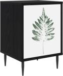 vidaXL Dulap de noapte HANAU Stejar Negru 36 x 33 x 51 cm GartenMobel Dekor (8007261)