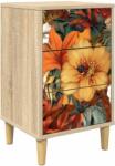 vidaXL Dulap de noapte GENNEP Stejar Sonoma 36 x 33 x 60 cm GartenMobel Dekor (8007281)