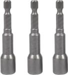 Detoolz Set 3 tubulare magnetice Detoolz 8 mm, prindere hexagonala 1/4, 65 mm (DZ-CC3081-G01)