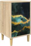 vidaXL Dulap de noapte WIJHE Stejar Sonoma 36 x 33 x 60 cm GartenMobel Dekor (8007279)