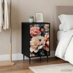 vidaXL Dulap de noapte BORNE 2 buc. Stejar Negru 36 x 33 x 61 cm GartenMobel Dekor (8007324)