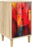vidaXL Dulap de noapte HEESCH Stejar Sonoma 36 x 33 x 60 cm GartenMobel Dekor (8007287)