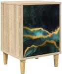vidaXL Dulap de noapte WIJHE Stejar Sonoma 36 x 33 x 50 cm GartenMobel Dekor (8007199)