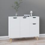 vidaXL Servanta, alb extralucios, 90x30x72 cm, lemn prelucrat GartenMobel Dekor (326819) Comoda