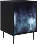 vidaXL Dulap de noapte RAALTE Stejar Negru 36 x 33 x 51 cm GartenMobel Dekor (8007235)