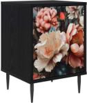 vidaXL Dulap de noapte BORNE Stejar Negru 36 x 33 x 51 cm GartenMobel Dekor (8007243)