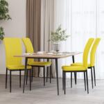 vidaXL Scaune de bucatarie, 4 buc. , galben mustar, catifea GartenMobel Dekor (326111)