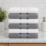 Kotonia Home Set 6 prosoape baie Kotonia Home, 50x90 cm, 100% bumbac, 420gmp, multicolor - 10 (004899) Prosop