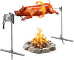 Vevor Elektromos forgónyársas grill 142, 2 cm 38W motorral, 60 kg teherbírással, 8 fokozatú magasságállítással, rozsdamentes acél kivitelben