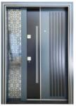 NOVO DOORS Usa metalica dubla de exterior cu izolatie si vizor Novo Doors NDS1000, Din compozit, 2 yale, Kit complet, Pentru case (Culoare: Nuc, Sens deschidere: Dreapta) (NDS1000NUC140ORDR)