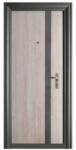 NOVO DOORS Usa metalica de exterior cu izolatie si vizor Novo Doors NDFC7008 , 2 yale, tabla 0, 7 mm, balamale si clanta incluse, toc de 7 centimetri, pentru casa si apartament, Gri antracit cu insertie Stejar (